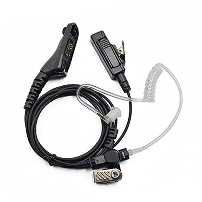 3'2 Wire Earpiece Mic Acoustic Tube Noise Reduction Surveillance Headset | Compatible with Motorola APX 8000 earpiece APX 6000 XPR 7550e XPR 6550 XPR 7000 XPR 7550 XIR P8268 walkie Talkie earpiece