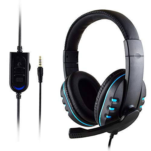 HHmei New Gaming Headset Voice Control Wired HI-FI Sound Quality for PS4 Black - PS4 Wired Headset Headset