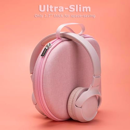Ginsco Case Compatible with JBL Tune 510BT/520BT/500BT, Compatiblewith Sony WH-CH520/510, Ultra-Slim Hard Shell Headphone Case for On Ear Headphones (Pink) - color: Pink