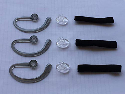 CS540 Ear Tips + Ear Hook Loops + Foam Spare + Earpads Fit Kit for Plantronics CS540 Savi W440 W740 W745 WH500 EarLoops EarHook Ear Bud Sleeve Part-Large - size: CS540-L