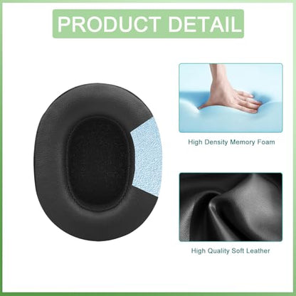 Replacement Earpads for Skullcandy Crusher EVO Headphones,Compatibel Crusher EVO Replacement Ear Pads,Upgraded Ear Covers with Soft Protein Leather,Optimized Noise Isolation Memory Foam (Black) - color: Black