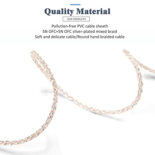 5N OFC Copper+Graphene Mixed Braid Earphone/in-Ear Replacement Cable 2.5mm/4.4mm/3.5mm for AKG N30 N40 N5005 (3.5mm Plug) - color: 3.5mm Plug