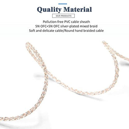 5N OFC Copper+Graphene Mixed Braid Earphone/in-Ear Replacement Cable 2.5mm/4.4mm/3.5mm for AKG N30 N40 N5005 (3.5mm Plug) - color: 3.5mm Plug