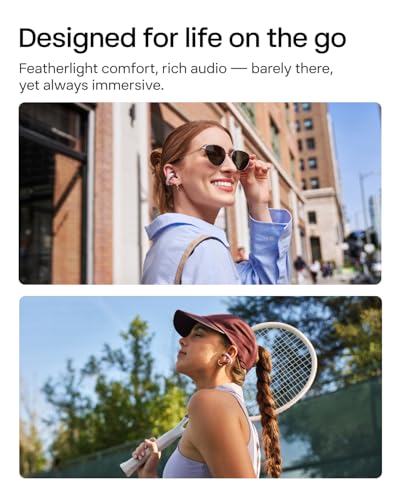 SHOKZ OpenDots ONE Open-Ear Clip-On Bluetooth Earbuds, Pink, Dolby Audio - color: Pink