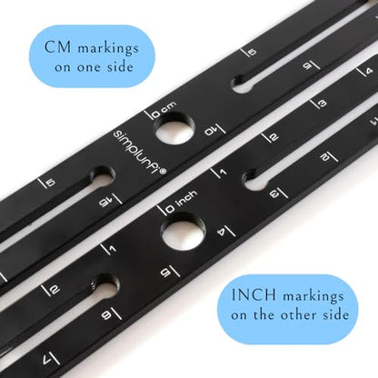 Stereo Array Spacing Bar Microphone Holder with Ruled Markings Assembled - Mount 4 Mics - X-Y and ORTF Mic T-Bar Bracket, Fits 3/8" and 5/8" Mic Stands with Included Adapter