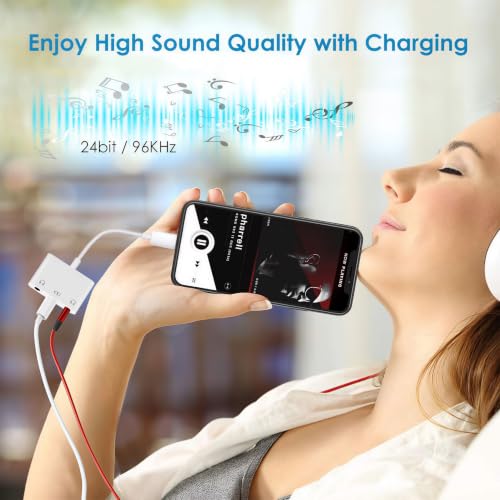 3-in-1 USB-C to 3.5mm Audio Adapter with PD 60W Fast Charging Port | USB C to Aux Headphone Splitter, USB-C to Dual 3.5mm headphone Jack adapter for iPhone 17/16/15, Samsung Galaxy S26/S25/S24