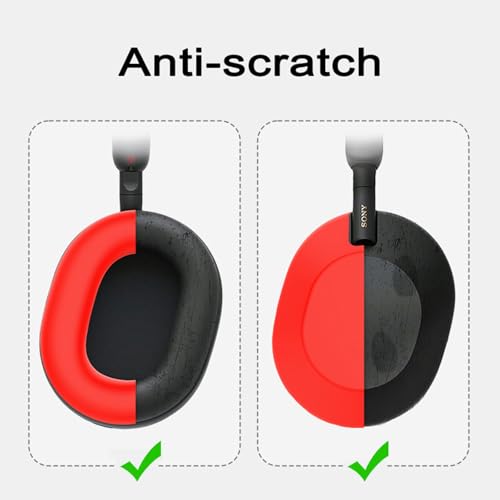 Silicone Cover for Sony WH 1000XM6 Headphone Case Protector, WH 1000XM6 Accessories (Black) - color: Black