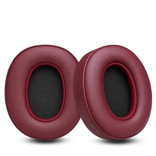 Replacement Ear Pads for Skullcandy Crusher Wireless ANC/Evo/540, Hesh3/ANC/Evo, Venue ANC Over-Ear Headphones, Protein Leather Cushions with Memory Foam, Burgundy - color: Burgundy