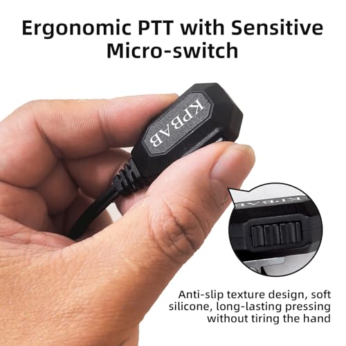 2-Pack Acoustic Tube Earpiece Compatible with Baofeng UV-5R UV-32 | K-type 2-pin headset with mic and PTT; compatible with UV-82, BF-888S, BF-F8HP, H-777 and select Kenwood radios; bonus tube