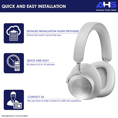 AHG Accessory House Global Upgraded Replacement Beoplay h95 Ear Pads Cushions Compatible with Bang & Olufsen Beoplay H95 Headphones (Gray Mist). Sheepskin Leather/High-Density Foam/Strong Magnet - color: Gray Mist