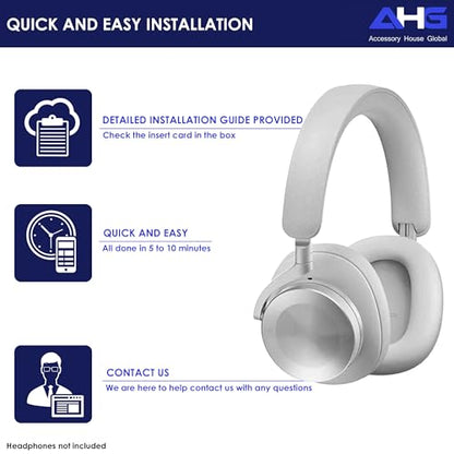 AHG Accessory House Global Upgraded Replacement Beoplay h95 Ear Pads Cushions Compatible with Bang & Olufsen Beoplay H95 Headphones (Gray Mist). Sheepskin Leather/High-Density Foam/Strong Magnet - color: Gray Mist