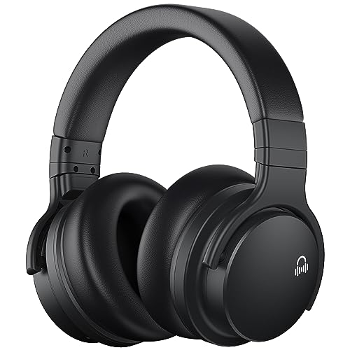 MOVSSOU Million Sold Classic E7 Active Noise Cancelling Headphones | Upgraded HD Sound, Wireless Bluetooth Headphones Over The Ear Unequaled Comfort, Vivid Deep Bass, for Home Office Travel Gift - color: Ture Black