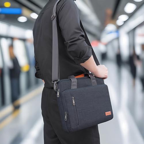 KIZUNA Laptop Bag 14 Inch Computer Shoulder Case Sleeve Briefcase For MacBook Air 15 M4 M3 M2/15 Surface Laptop 7 6 5/Lenovo Flex 14/14" HP EliteBook 840 G5/14 Yoga Slim 7i Pro X/Dell,Dark Grey - color: Dark Grey, size: 14 Inch