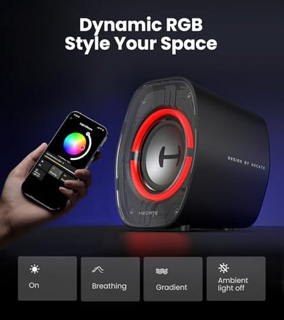 Edifier G1000 II Desktop Computer Speakers for Gaming, 2.5" Full-Range Driver & Enhanced Bass, Bluetooth 5.4 USB-C AUX, 9 Dynamic RGB Lighting Modes for PC - Black | 2.5" Full-Range Driver & Enhanced Bass, Bluetooth 5.4, 9 Dynamic RGB Lighting Modes for P