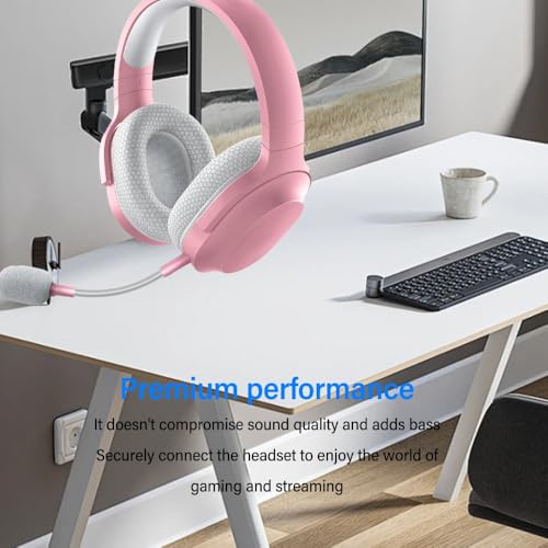 3.5mm Detachable Microphone Flexible Replacement Professional Boom Microphone for Barracuda X Gaming Headset(Pink) - color: Pink