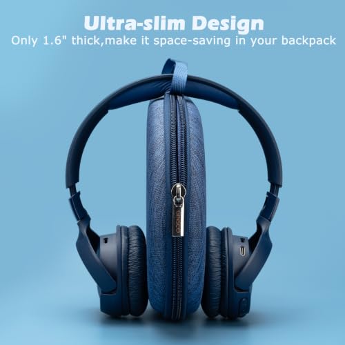Ginsco Slim Headphone Case for On-Ear Bluetooth Headphones, Blue - color: Blue, size: On-Ear