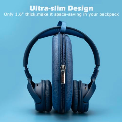 Ginsco Slim Headphone Case for On-Ear Bluetooth Headphones, Blue - color: Blue, size: On-Ear
