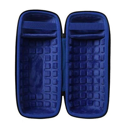 co2CREA Hard Travel Case for JBL Charge 5/4 Speaker, Black+Royal Blue | Portable Travel Bag Replacement with Custom Molded Interior and Handle, Shockproof EVA Shell and Soft Lining - color: Outside Black and Inside Royal Blue