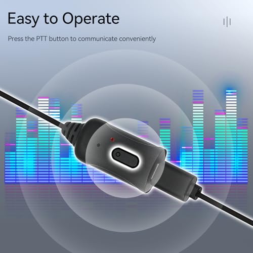 Retevis AI Active Noise Cancellation Walkie Talkie Earpiece, Rechargeable | for RT22/RT21/RT68/H777, Compatible with Pxton, Baofeng, Kenwood Walkie Talkie, Two Way Radio Earpiece, Nightclub(1 Pack) - style: Noise Reduction and 50mAh battery