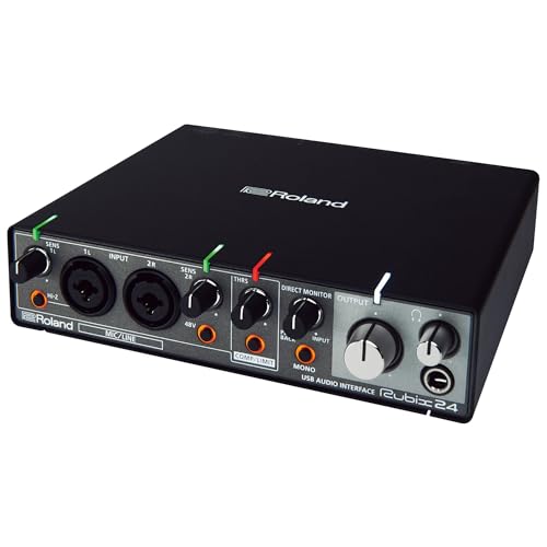Roland Rubix24 2-In/4-Out USB Audio Interface | High-Resolution Audio | Record with Mics, Guitars, Keys & More | Compact & Durable Build | Compatible with Mac, PC & iPad | Expanded I/O Features - style: 2-in/4-out