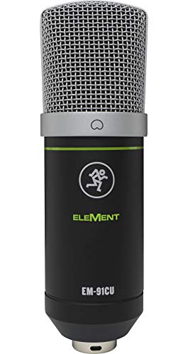Mackie EM-91CU USB Condenser Recording Zoom Podcast Microphone with Shockmount Bundle with Rockville RockShield 1 Studio Microphone Isolation Shield w/Sound Dampening Foam