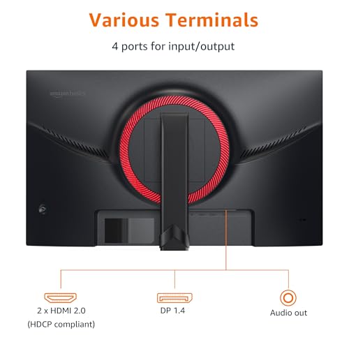 Amazon Basics 27 inch Gaming Monitor, FHD 1080P, 165Hz, VESA Compatible, Adaptive sync, 1ms Response, Black - size: 27", style: 165Hz