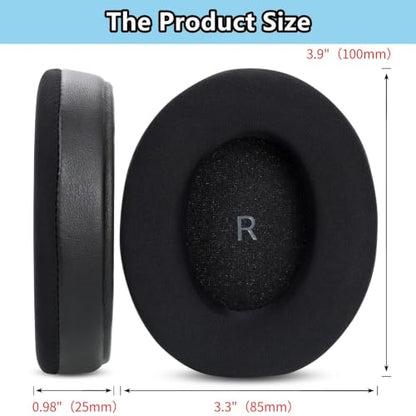 Replacement Ear Cushions for Sennheiser Momentum 4 & 5 Wireless Headphones | Cooling Gel Softer Ear Pads & High-Density Sound Isolation Protein Leather Foam Earpads -Black