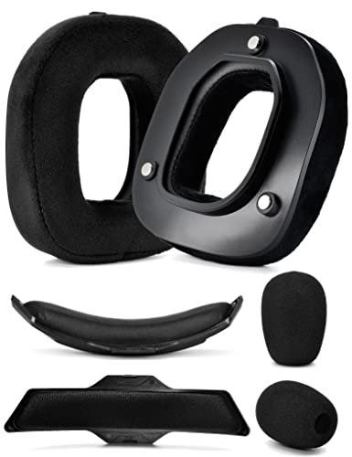 Defean Mod Kit Velour Ear Pads for Astro A50 Gen 3 Headset | Replacement Earpads and Headband for Astro A50 Gen3,Upgrade High-Density Noise Cancelling Foam, Added Thickness - color: Black Velour