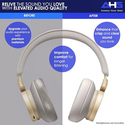 AHG Accessory House Global Upgraded Replacement Beoplay h95 Ear Pads Cushions Compatible with Bang & Olufsen Beoplay H95 Headphones (Gold). Sheepskin Leather/High-Density Foam/Strong Magnet - color: Gold