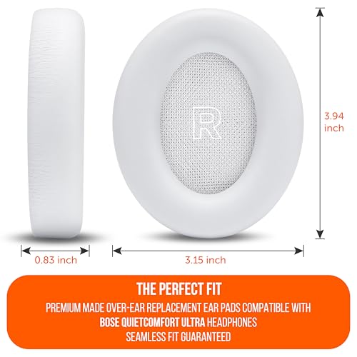 WC PadZ QC Ultra - Earpads for Bose QuietComfort Ultra Gen 1 & 2 | Made by Wicked Cushions | Enhanced Comfort, Thickness & Durability | White - color: White