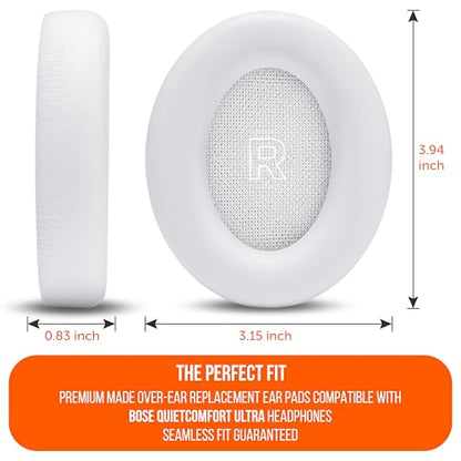 WC PadZ QC Ultra - Earpads for Bose QuietComfort Ultra Gen 1 & 2 | Made by Wicked Cushions | Enhanced Comfort, Thickness & Durability | White - color: White