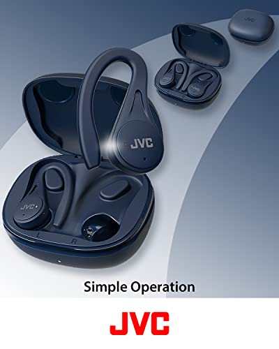 JVC Fitness Series HAEC25TB Sport True Wireless Earbuds, Black | Up to 30 Hours Battery Life, Neodymium Magnet Driver, IPX5 Water Resistance, Lightweight and Compact - color: Black