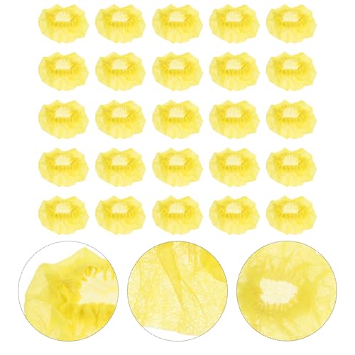 Ipetboom 200 Pcs Disposable Yellow Non-woven Microphone Blowout Covers, Saliva Protective Mic Accessories for Ktv Singing and Handheld Microphones