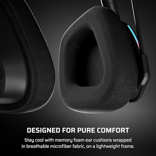 Corsair Void v2 Wireless Bluetooth PC PS5 Switch Gaming Headset – Black - color: Black