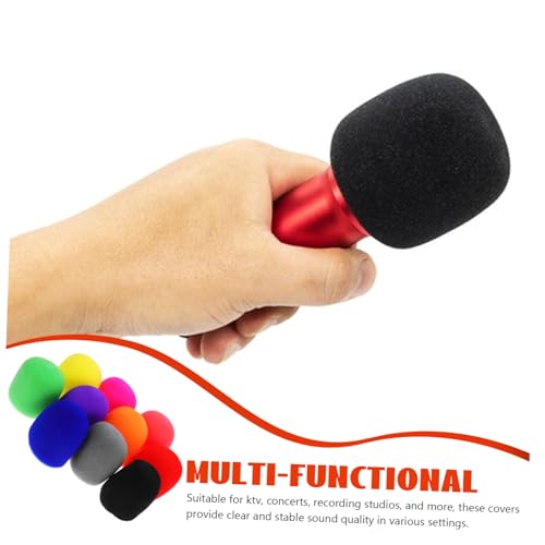 BESPORTBLE 20pcs Microphone Accessories Ktv Mic Covers Sponge Mic Cover Sanitary for Live Performances