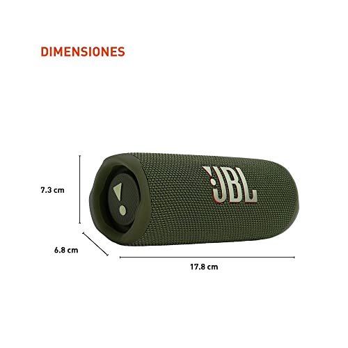 JBL Flip 6 - Portable Bluetooth Speaker, Powerful Sound and Deep Bass, IPX7 Waterproof, 12 Hours of Playtime, Speaker for Home, Outdoor and Travel (Green) (Renewed) - color: Green