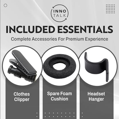 INNOTALK - Cisco Phone Headset, Pro Mono Wired Headset with Microphone & Quick Disconnect Headset Adapter for Most Cisco Phones, Customer Service Wired Headphones, Cost Effective Corded Headset - size: Pro-Mono