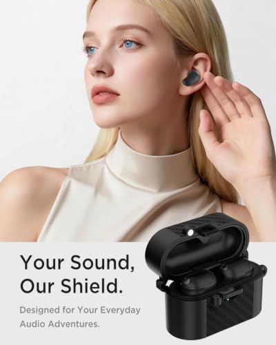 Miimall Silicone Case Compatible for Sony WF-1000XM6, Magnetic Attraction Anti-Scratch Shockproof Dustproof Men and Women Full Protective Case Cover for Sony WF-1000XM6 Wireless Earbuds (Black) - color: Black