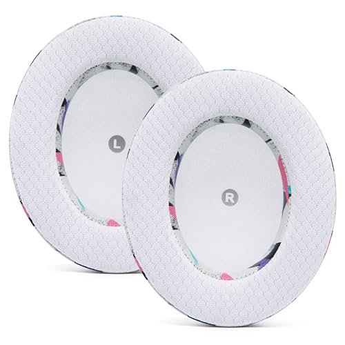 WC Freeze Penrose - Cooling Gel Earpads for Audeze Penrose & Mobius | Made by Wicked Cushions | Hybrid Fabric, Improved Durability, Thickness & Sound Isolation | 90s White - color: 90s White