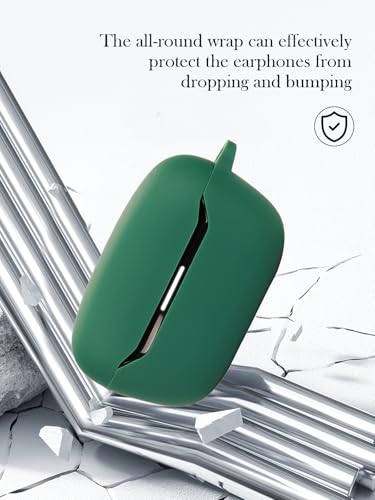 Case for JBL Endurance Race 2 True Wireless in Ear Earbuds,Soft Protective,Shockproof, BOVUGAC Silicone Case Cover with Keychain & Cleaning Kit & Lanyard-Green - color: Green