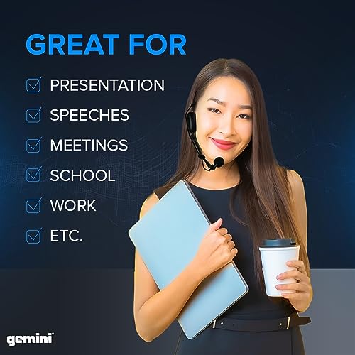 Gemini Dual-Channel UHF Headset & Lapel Mic System (UHF-02HL-S34) | Dual-channel UHF headset & lapel mics - 150 ft range - dual volume rotaries - auto-pair, 2 headsets