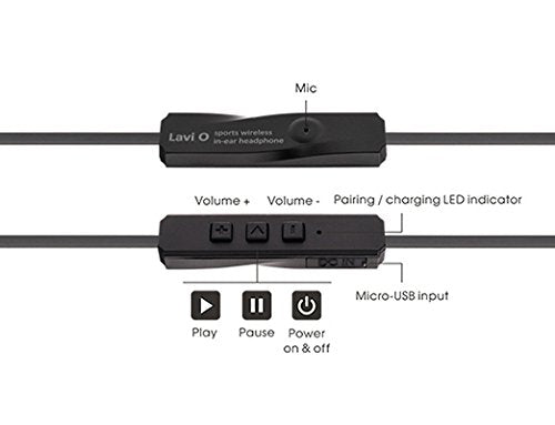 Thermaltake LUXA2 Lavi O Wireless Bluetooth 4.0 Sweatproof Sports In-Ear Earbuds Headphone AD-HDP-PCLOBK-00 - style: In-Ear Sports