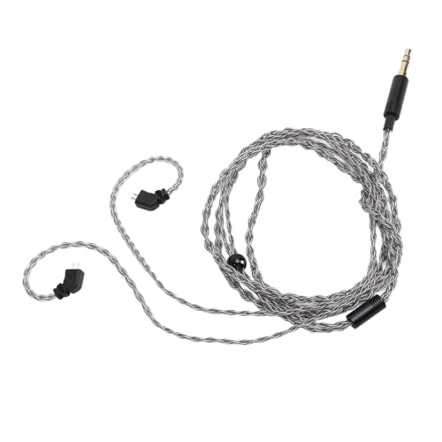 Premium 1 2m Silver Plated Copper Earphone Cable Replacement with 3 5mm to 2 Pin 0 78mm Connector for TFZ QDC UE ClearWiring Compatible in Ear Monitors