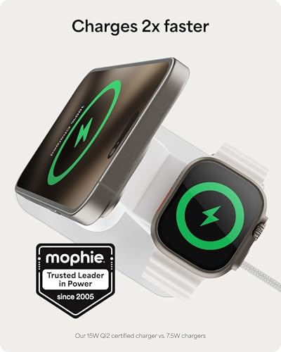 Mophie Snap+ 3-in-1 Wireless Charging Stand - MagSafe & Qi2 Certified