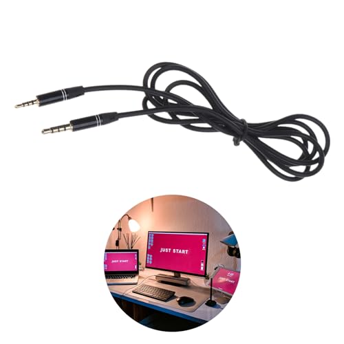 3.5mm to 2.5mm Cable 3.5mm TRRS Male to 2.5mm TRRS Male Stereo Mic Aux Cord Auxiliary Cable, 1.2m, Black