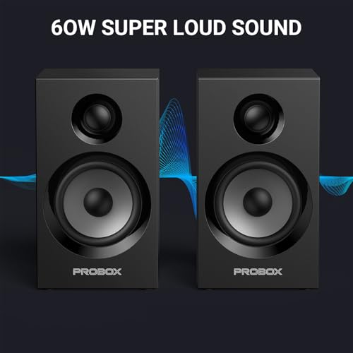 Powered Bookshelf Speakers HiFi Computer Gaming Monitors with Bluetooth 5.3 & 24-Bit USB DAC Stereo Speaker PC Speakers 3.5" Woofer,1" Silk Dome Tweeter, Adjustable Bass/Treble BT16-Black - color: Black