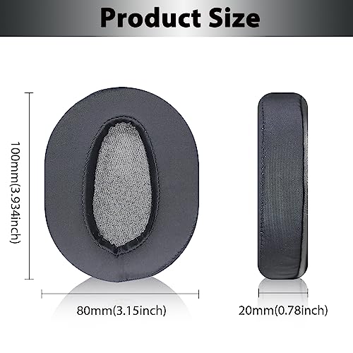 WH-CH710N Replacement Earpads Ear Cushions, Ear Pads for Sony WH-CH700N, WH-CH710N, WH-CH720N Headphones, Ear Cushions with Soft Ice Silk, Ear Comfort Memory Foam (Black) | Softer Ice Silk Fabric & High-Density Memory Foam Earpads for Sony Headphones - co