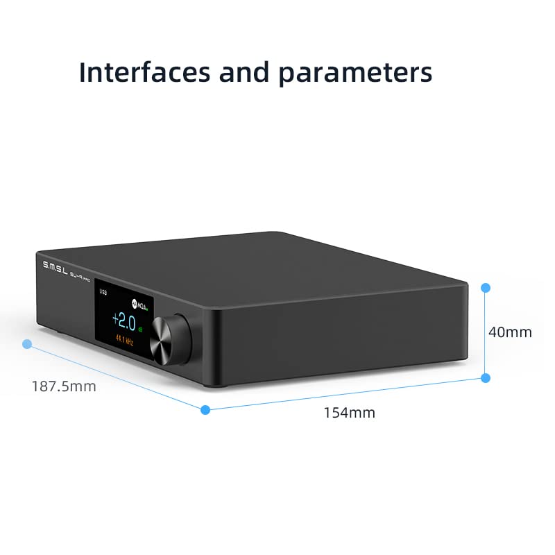 SMSL SU-9 PRO ES9039MPRO Decoder MQA&MQA-CD Bluetooth 5.0 High-Res Audio DAC XU316 768kHz/32Bit DSD512 with Remote Control