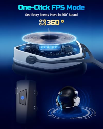 NUBWO HG03 USB-A Gaming Headset with 7.1 Surround and FPS Sound, Wired Headphones with Noise Canceling Mic, Comfortable Design for PC, Laptop - White