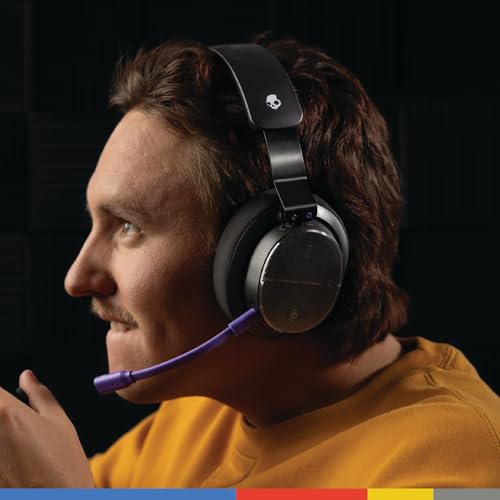 Skullcandy PLYR Multi-Platform Wireless Gaming Headset - Digi-Black | Bluetooth Headphones, Removable Mic, 24 Hours Play, PC, Xbox, PlayStation, 2.4GHz Low Latency Wireless Transmitter Included - color: Digi-Black